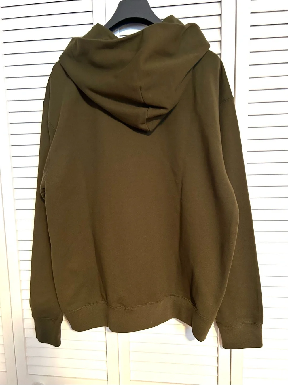 Gucci Men's Olive Green Logo Hoodie with Embellished Lettering